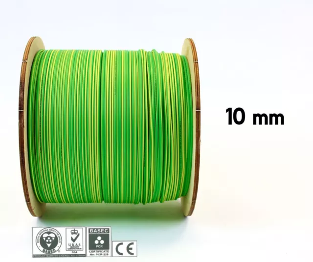 10 mm Single Core Conduit Cable 6491X Earth Yellow / Green Equipotential Bonding 3