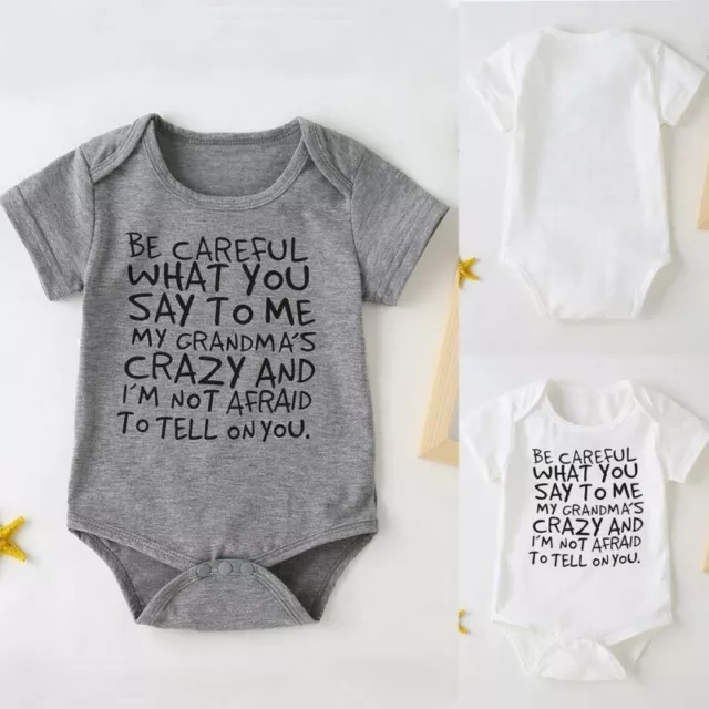 Newborn Infant Baby Boy Girl Romper Bodysuit Summer Outfit Clothes Jumpsuit