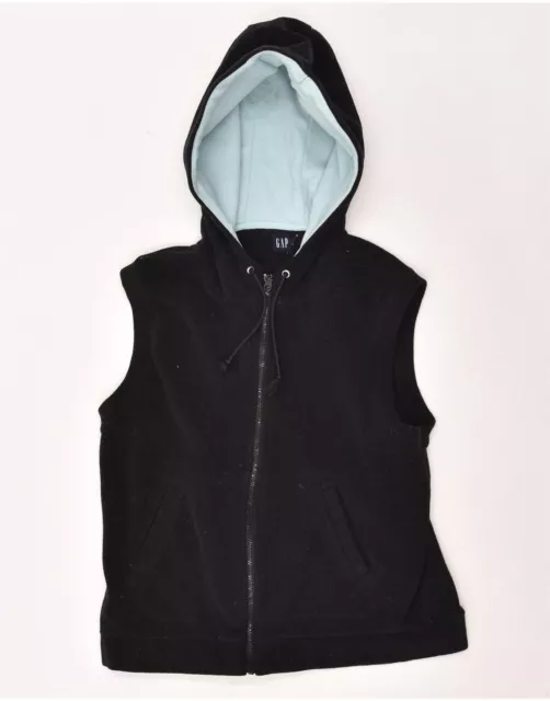 GAP Gilet Donna Con Cappuccio Pile UK 14 Large Poliestere Nero AR30