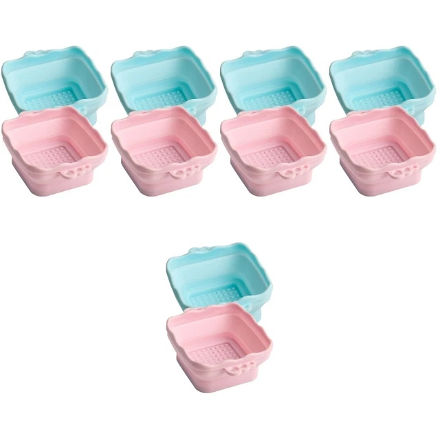 10 pcs pliable maquillage brosse nettoyage bols laveuses de brosses