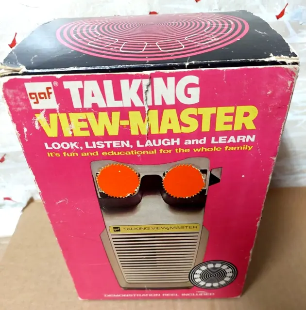 Vintage 1969 GAF Talking View-Master Stereo Viewer in original Box