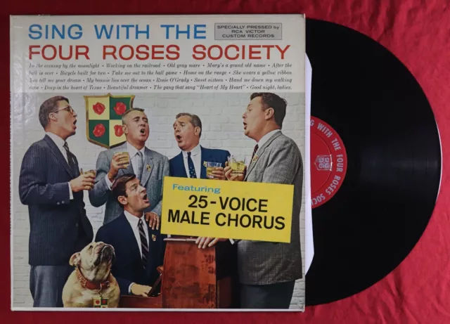 Sing With The Four Roses Society - 1958 Vinyl Record LP -  RCA K8OP-6582 - VG+