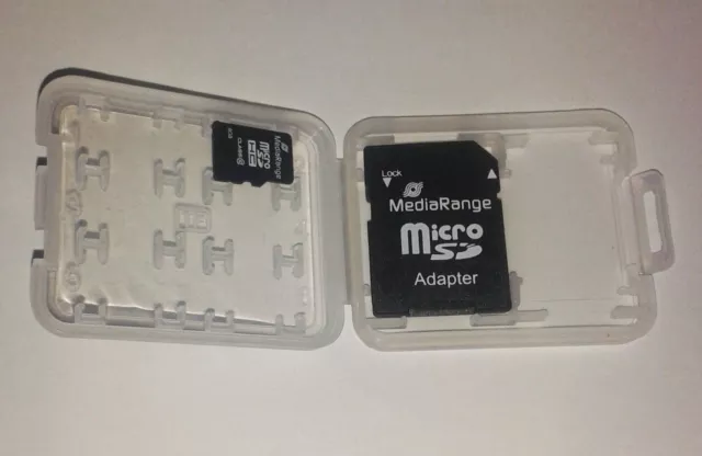 BOX CUSTODIA ORGANIZER SCHEDE DI MEMORIA MICRO e SD e MC SIM PLASTICA 8 in 1 2