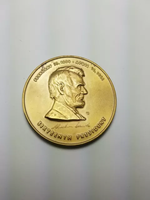 Bronze Abraham Lincoln 16th President Medallion