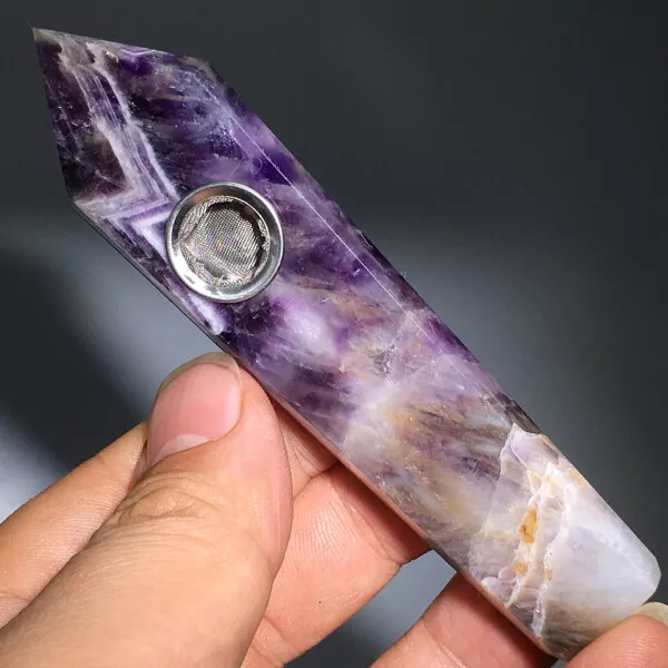71g Natural Quality Dream amethyst Smoking Pipes Wand Tobacco pipe healing A69