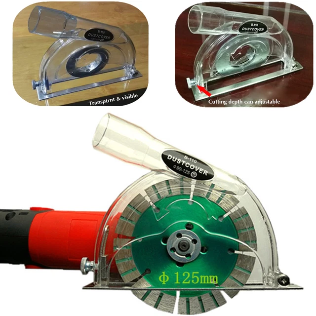 4"/ 5" Angle Hand Grinder Clear Cutting Dust Shroud kit Grinding Saw Dust Cover