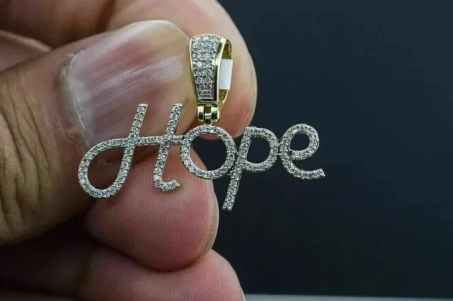 2 Ct Round Cut Simulated Diamond Letter Men's Pendant 14k Yellow Gold Plated