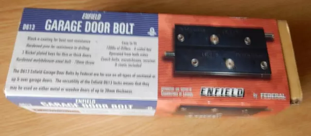 New - Federal Enfield Garage Door Locks Bolts R/H  D613 Singles High Security