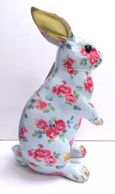 Rabbit Bunny Resin Easter Spring Floral Figurine 13"