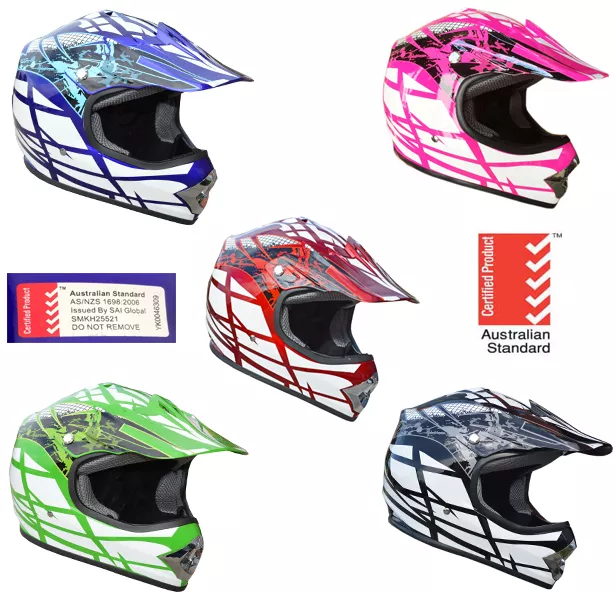 Kids Motocross Helmet Youth Child Bmx Dirt Bike Peewee Trail Bike Atv Quad Mx