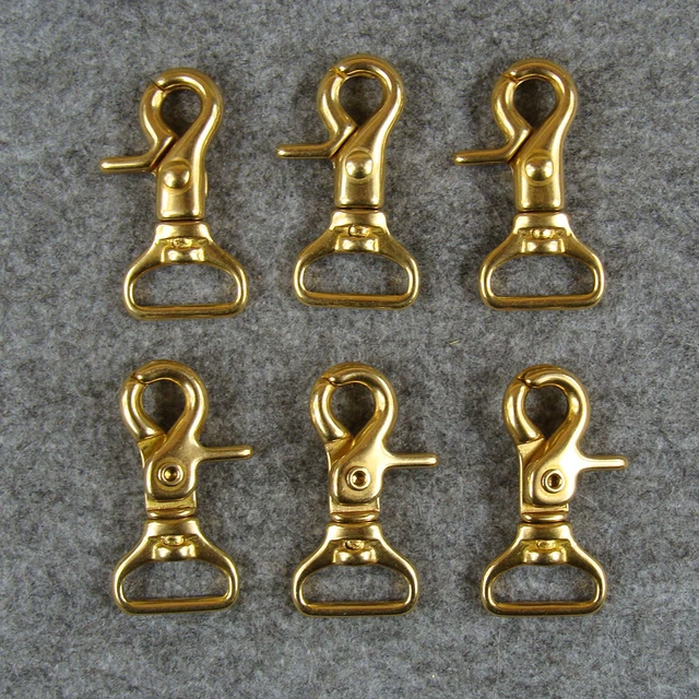6pcs/10pcs Brass Clasps Snap Spring Hooks Crafts For Bag Wallet (For 20mm Strap)
