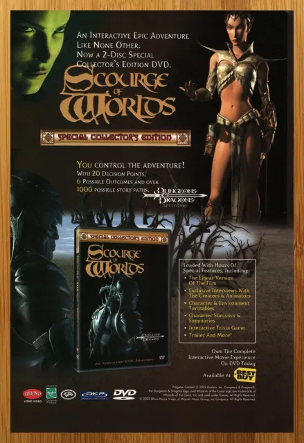 2003 Dungeons & Dragons Scourge of Worlds DVD Print Ad/Poster Official Promo Art
