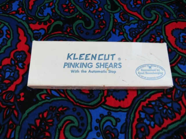 Vintage Kleencut Pinking Shears In Original Box Part No# 389 ~ Made In Usa