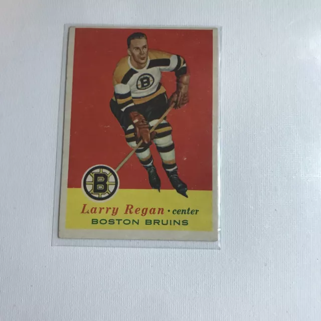 1957-58 Topps Larry Regan #6 Rookie RC Bruins