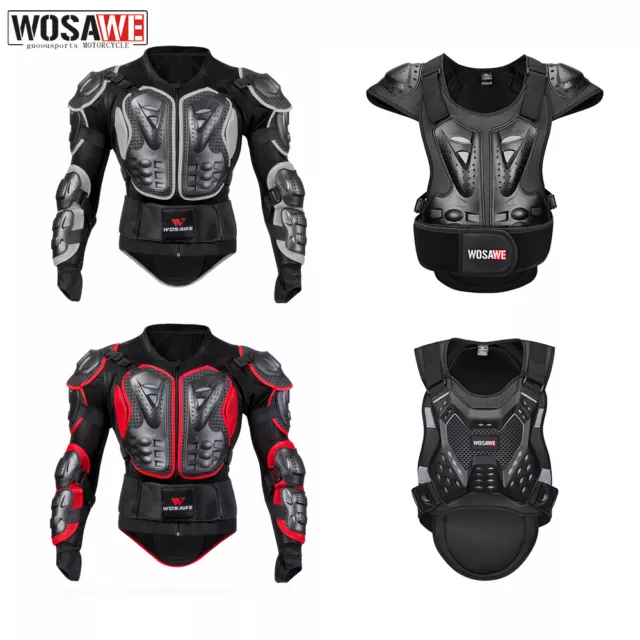 WOSAWE Motorrad Weste Wirbelsäule Brustschutz Jacke Körperpanzer Protektoren