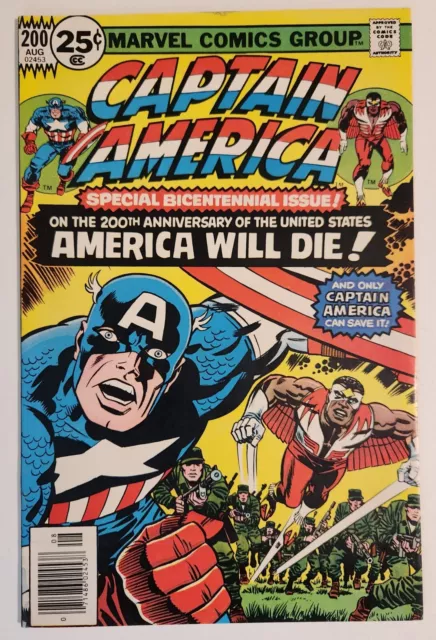 Captain America #200 (1976, Marvel) VF Jack Kirby Special Bicentennial Issue!