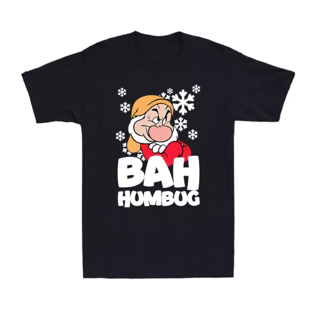 Bah Humbug Grumpy Old Santa Claus Christmas Funny Gift Men's Cotton T-Shirt