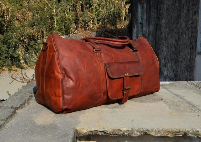 Katana Sac De Voyage Diligence Cuir De Vachette Collet K 1153 Rouge