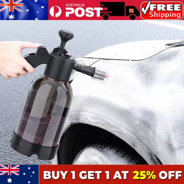 2L Car Wash Foam Sprayer Hand Held Pump Wash Spray Bottle Snow Foam Detailing AU