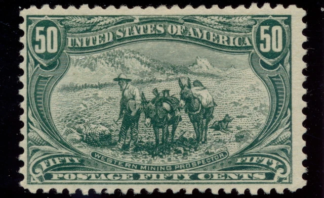 US 291 50c 1898 Trans-Mississippi Exposition Western Mining unused OG hinged