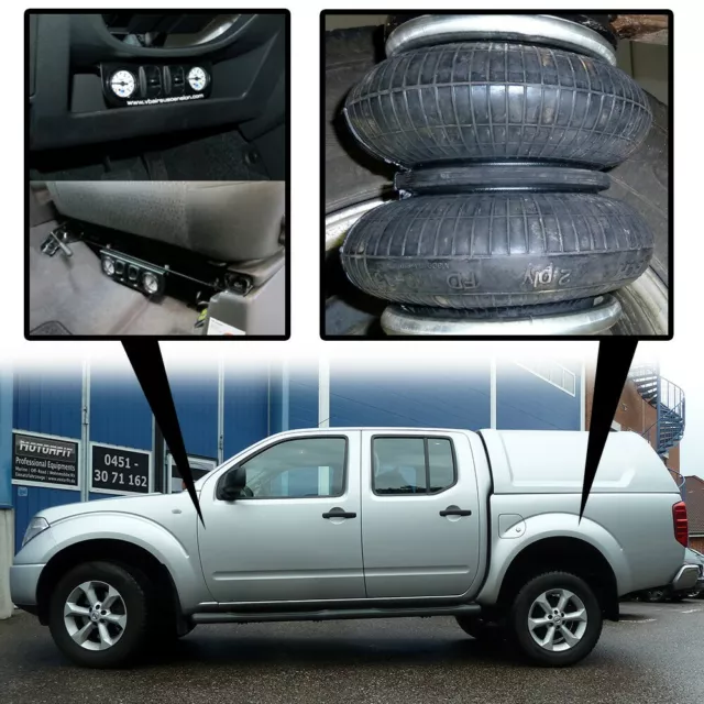 Luftfederung für Nissan Navara D40 / D401 Bj. 2004 bis 2015 Comfort-Camping-Kit