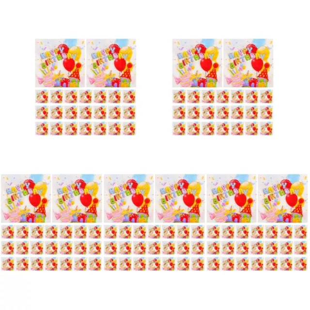 100 hojas de papel de servilleta tejido decorativo para niños servilletas de dibujos animados fiesta de cumpleaños