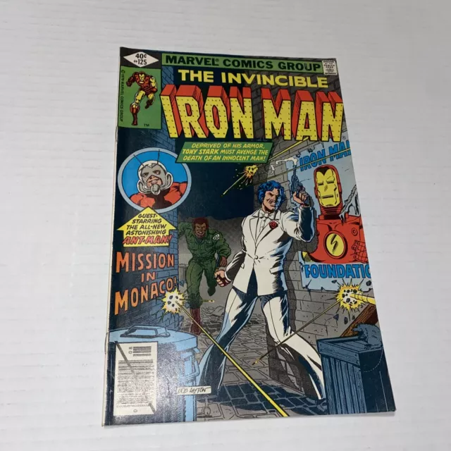 INVINCIBLE IRON MAN #125 1ST RHODEY COVER! MARVEL COMICS 1979 Early Ant-Man