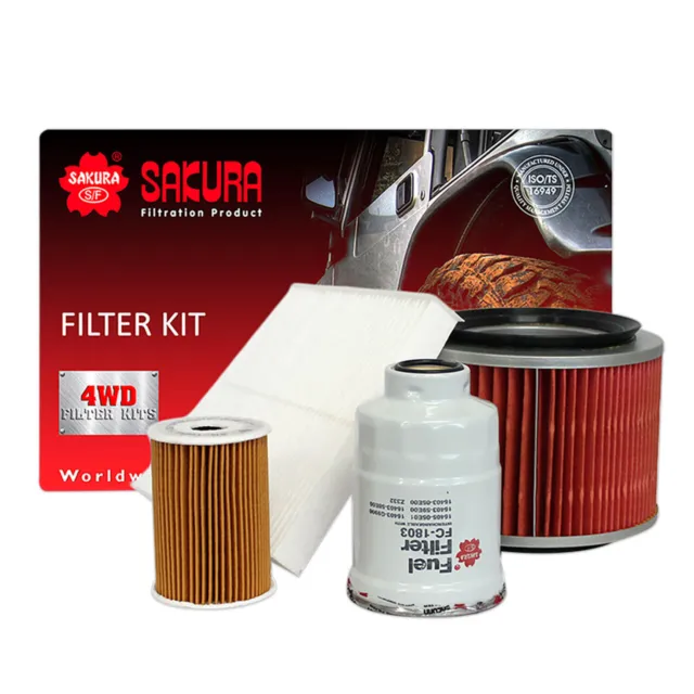 K-18280 Sakura 4WD Filter Kit for Nissan Patrol GU Y61 2000-2007 3.0L ZD30DDTi