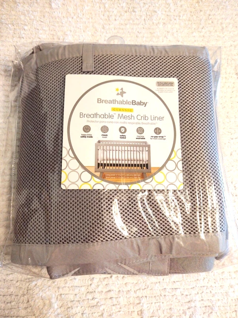 Delineador de cuna de malla transpirable para bebé - colección clásica - gris