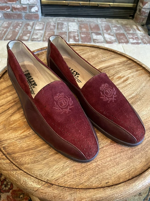 vtg 80s BALLY “Miles” burgundy Maroon Red suede and calf Slip-on Size 9M Siesta vtg 80s BALLY “Miles” burgundy Maroon Red suede and calf  main image 3