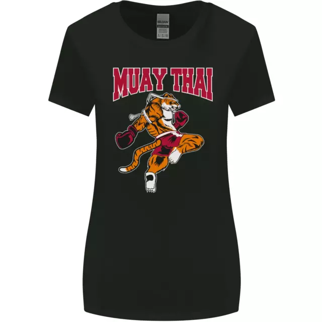 T-shirt donna taglio più largo Muay Thai Tiger MMA arti marziali miste