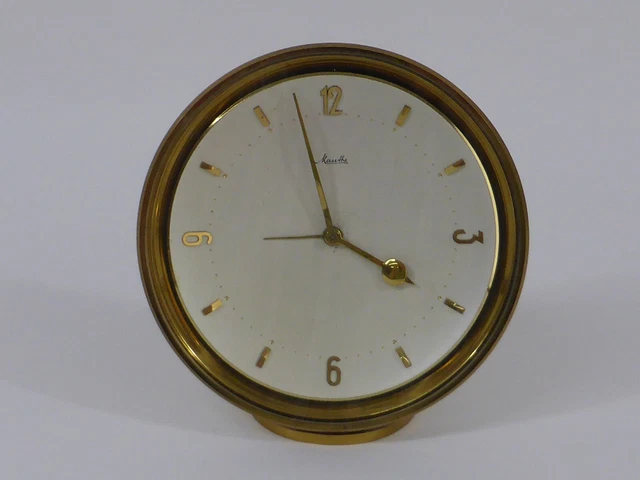 Reloj de mesa de latón peaje con función despertador vintage para decoración o manitas (10)