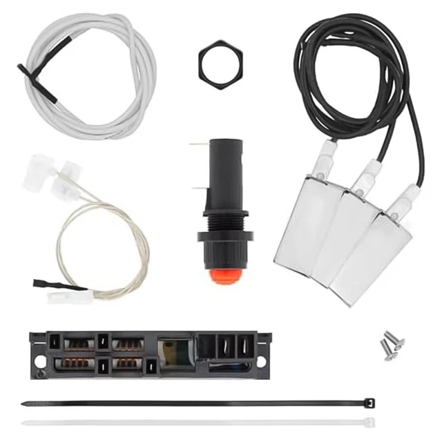 Miloidea 42325 Kit D'allumage Pour Barbecue Weber Summit Gold/Platinum B6 Modèles 2000 à 2006 6 Brûleurs, Kit D'allumage électronique Avec Fils De Module, Générateur D'étincelles, Bouton Poussoir Et