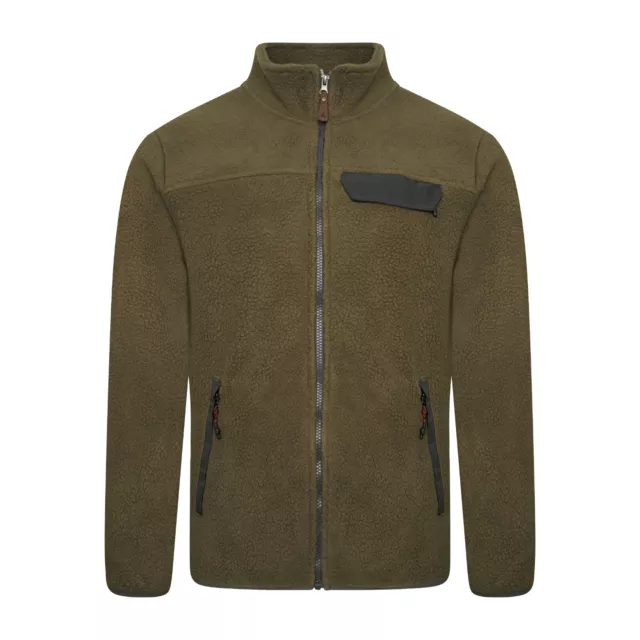 Mens Sherpa Fleece Borg Jacket Full Zip Thick Warm Performance Coat Pockets Work 5