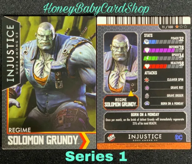 Injustice Arcade Series 1 Out of Print Card 11 Regime Solomon Grundy