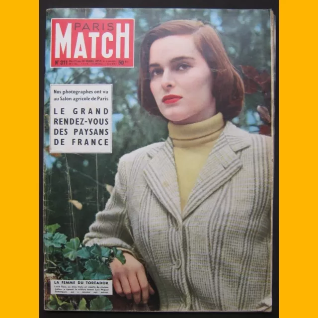 PARIS MATCH N° 311 Lucia Bose toréador COCTEAU 1955