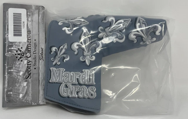 2024 SCOTTY CAMERON Mardi Gras “White Lily” Putter Headcover In Hand
