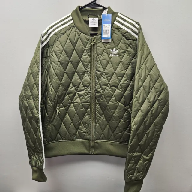 Mens Adidas Adicolor Classics Quilted SST Track Jacket / Military Green / H11435