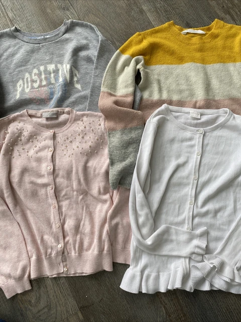 H&M, Matalan, maglioni a pacchetto ragazze, cardigan. Rosa, grigio, età 10-11,