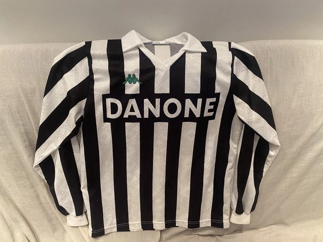 Rarissima maglia da calcio della Juventus Robe di Kappa Danone N. 11 Tg M 1993