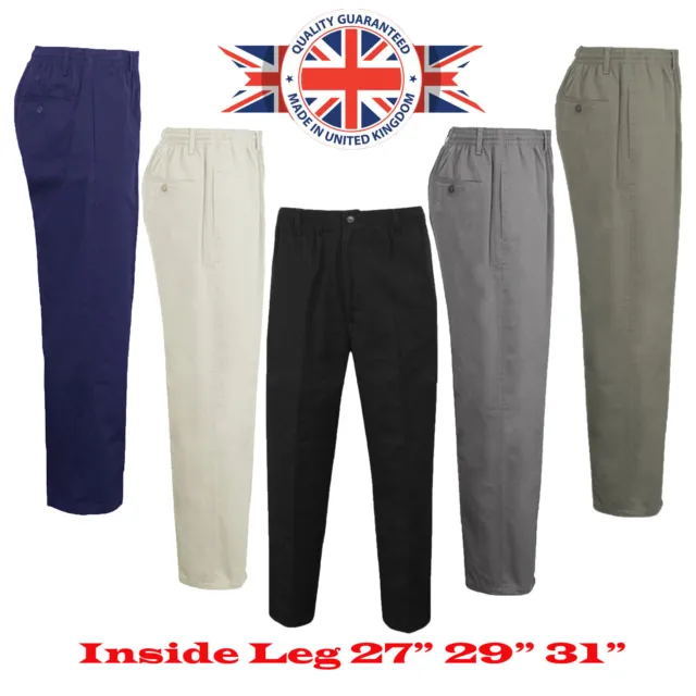 Mens Rugby Trousers Full Elasticated Waist  Smart Pocket Big Plus Casual Pants