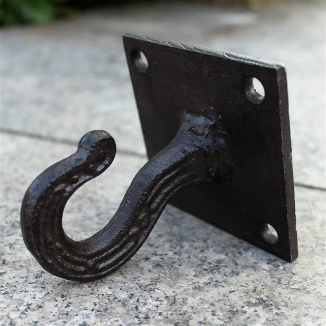 Cast Iron Ceiling Hook with Screws Kitchen Beam Hanging Basket Hanger Tool Home