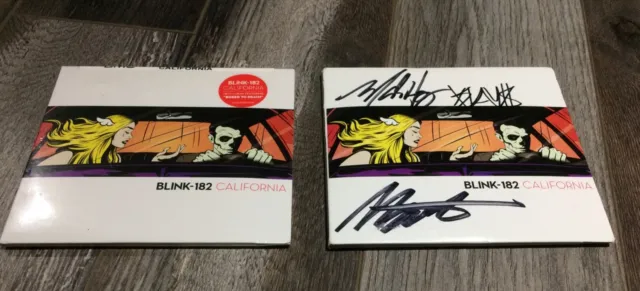Blink 182 California Cd signed by all members Montreal 2016