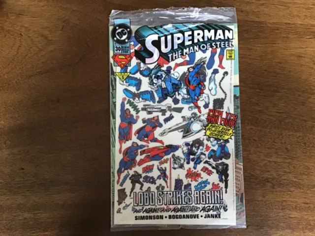 DC comics Superman man of steel issue 30 1994 With stickers=====