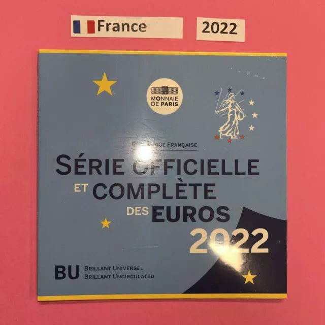 COFFRET BU 8 pièces  FRANCE 2022 Monnaie de Paris  neuf sous Blister  🇫🇷