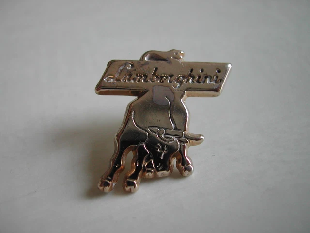 Pin's Lamborghini noire emblème sigle logo insigne voiture enamel lapel