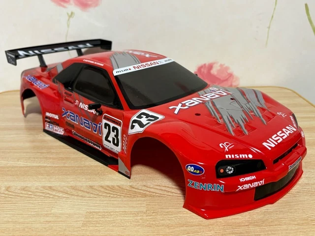 Gt R R34 Rc Body Shell TAMIYA 1/10 XANAVI Nismo Skyline Gt-R R34 Rc Body Shell Clear Unpainted ...