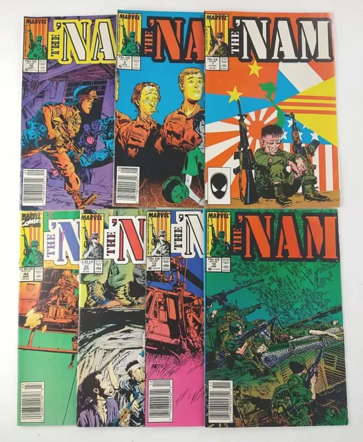 The 'Nam #7 9 10 12 13 22 42 Lot 5 Newsstands (1987 Marvel Comics) Vietnam War