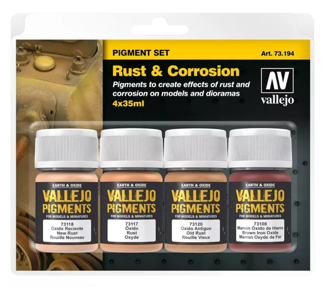 (VAL73194) - AV Vallejo Pigments Set - Rust & Corrosion