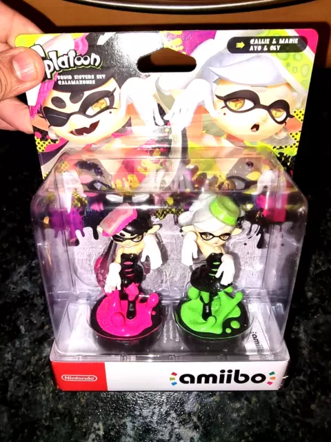 Squid Sisters Set Callie + Marie amiibo Nintendo Switch Splatoon Collection New+